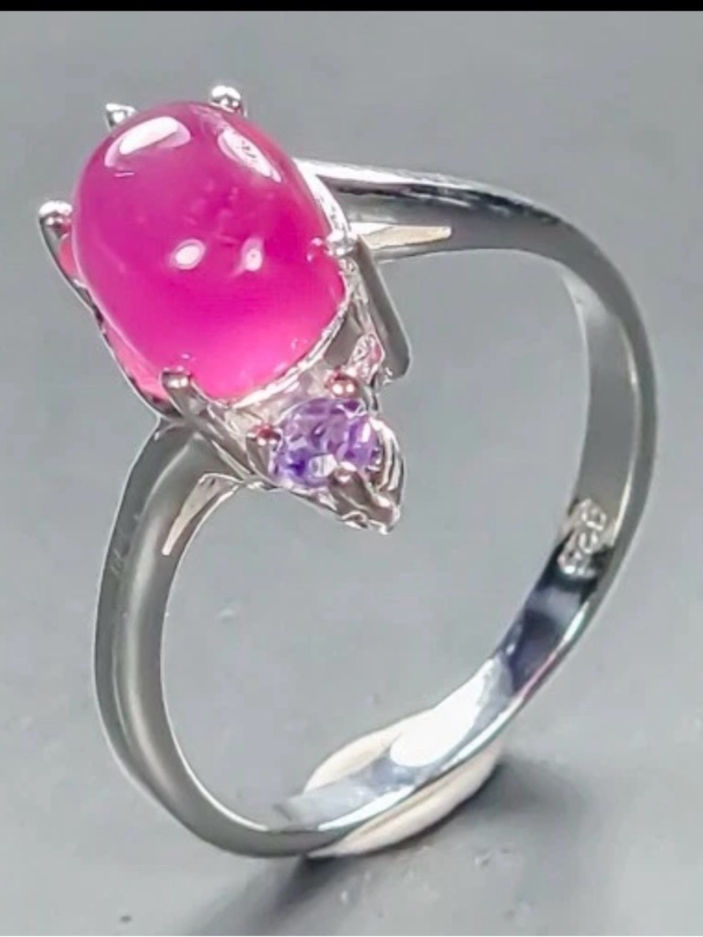 Ruby & Amethyst Ring - Picture 2 of 11